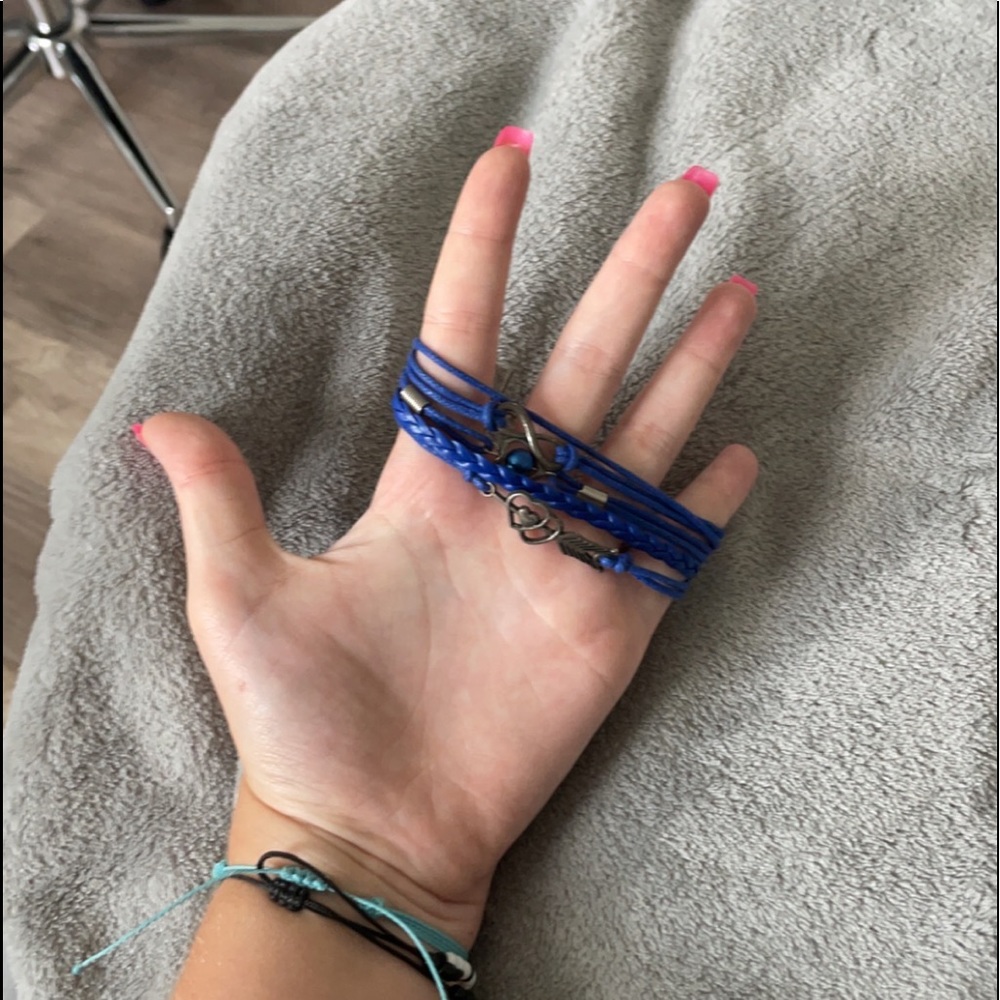 blue bracelet